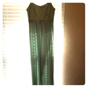 Long formal mint dress